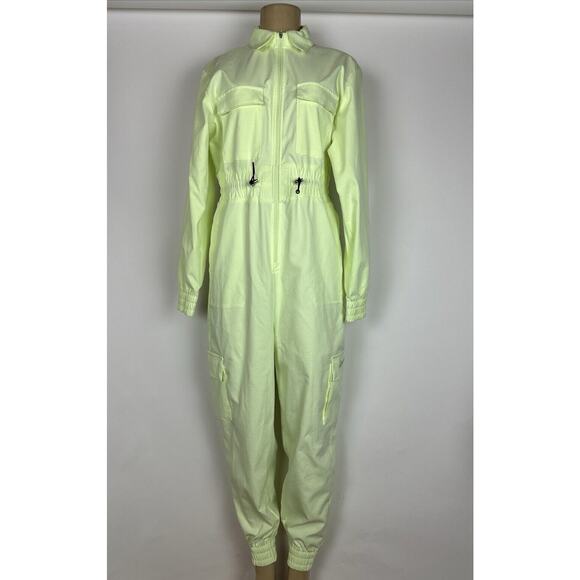 Nike Womens Sportswear Swoosh Utility Jumpsuit RARE Lime Green Size Small - Picture 1 of 12